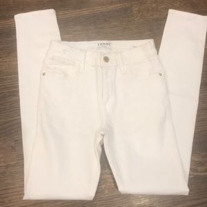 Frame Le High Skinny White Denim 26.